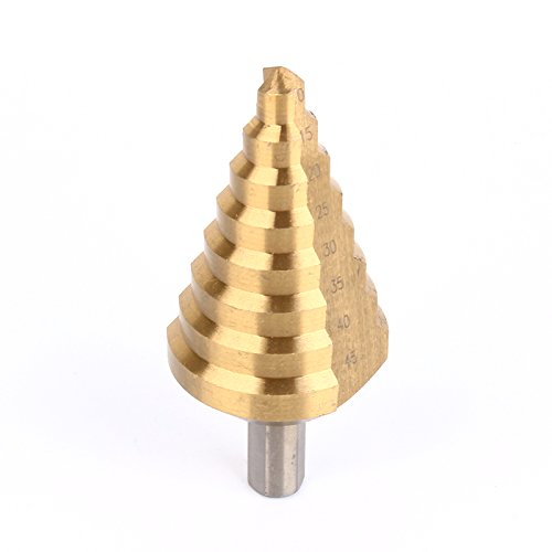 LAOYE Stufenbohrer Kegelbohrer Konusbohrer HSS-TIN 10-45mm Bohreraufsatz Mehrstufenbohrer