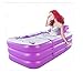 Produktbild Badewanne Aufblasbares Bad Erwachsenen Klappliege Verdickung Bad Barrel Hause Zurück Isolierung Doppel Badewanne Fass 165x85x45cm Aufblasbare Badewanne ( Farbe : Lila )