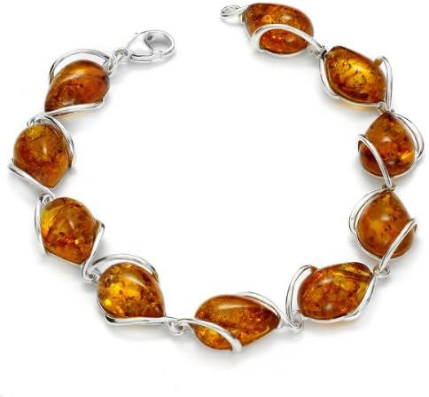InCollections Women's Bracelet 19 CM 925 / 000 Sterling Silver with Amber 0010210079501