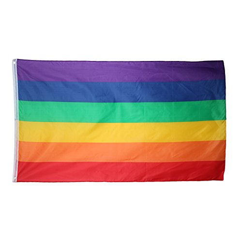 Merssavo Regenbogenfahne Fahne Flagge Flag Rainbow Regenbogen Gay Flagge 90cm x 150cm - 2
