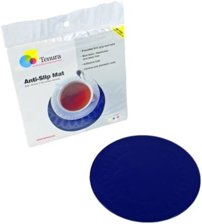 Tenura Silicone Rubber Non Slip Coaster 19cm Diameter Blue