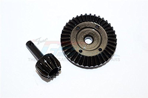 GPM RACING Axial SMT10 Grave Digger (AX90055) & MAX-D (AX90057) Hard Steel Gear Set For Differential Assembly - 2Pcs Black