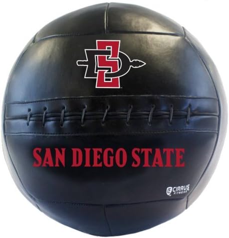 Simply Belle Fitness Medicine Ball, 14 lb, NCAA, San Diego State University, Aztec Warriors