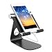 Produktbild thanly Universal Tablet Ständer Winkel drehbar Aluminium Desktop Tablet Handy Halter Wiege Unterstützung für iPad Pro Mini Air iPhone 7 6S 6 Plus 5S Samsung S6 S5 S4 S3 HTC LG PC GPS