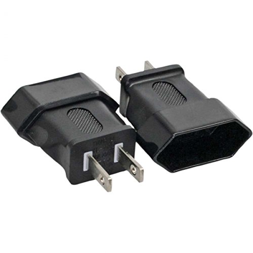 5er Set Netzadapter USA, US-Stecker 2pin auf Euro-Buchse