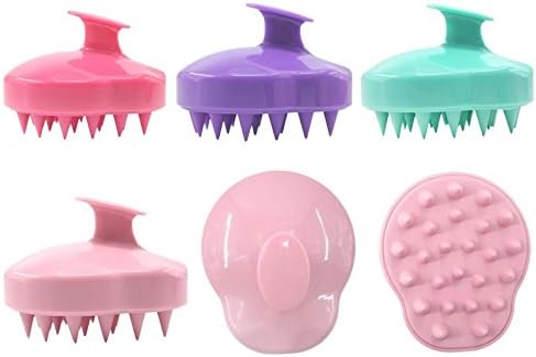 1Pc Hair Scalp Brush Shampoo Massager, Head Neck Silicone Comb Bath Shower Brush for Hair Growth, Relaxing Scalp Muscle &amp; Reducing Stress (Random Color) by DAXUN