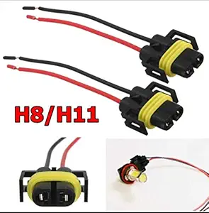 Auto-Ex H8/H11/H27 wiring harness socket holder female adapter Cable plug for HID headlight fog light lamp bulb set of 2