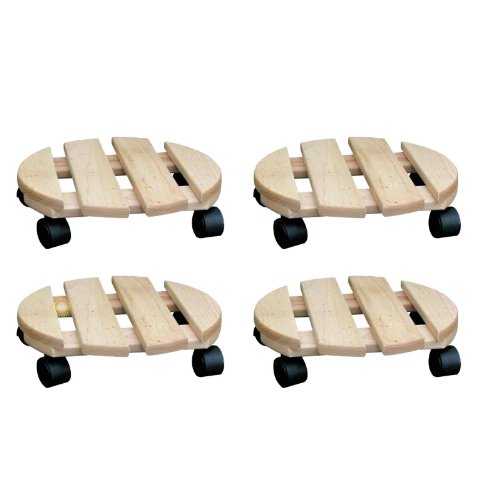 4 x Pflanzenroller Blumenroller Rollbrett Untersetzer