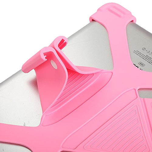 NEWSTYLE 8,9-10,5 Zoll Universal Tablet Ständer Halterung Hülle Ultra Slim Flexible Silikon Schutzhülle – Pink - 3