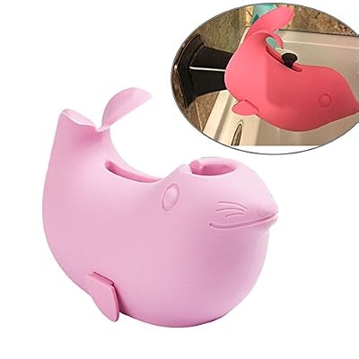 Duanmei Baignoire robinet Couvercle Bec de baignoire pour bébé Coque pour enfants de bain robinet Extender Bec Souple en Silicone Coque Lions de mer