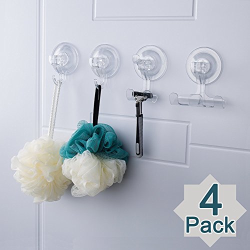 GlobaLink® große Wandhaken Befestigen ohne Bohren [4 Pack] Supertragfähigkeite Wasserdichte Haken Handtuchhaken Handtuchhalter