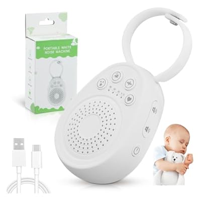 White Noise Machine, Portable Sleep Sound Machine With 20 Nature Soothing Sounds, Baby Sleep Aid With 4-speed Timer For Sleeping Nursery Home Office Travel Gift, Usb Rechargeable