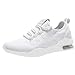 Produktbild Sportschuhe Damen Laufschuhe Bequem Schnürer Turnschuhe Straßenlaufschuhe Sneaker Atmungsaktiv Rutschfest Trainer für Running Fitness Gym Outdoor Schuhe (EU:36, Weiß)