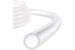 Rebower Silicone Tubing,1/4" ID x 3/8" OD Pure Silicon Tube High Temp Silicone Hose [for Home Brewing Wine Making, Beer Line, Aquarium]-3.3 ft Length/Clear