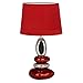 Price comparison product image Red & Silver Pebble Table Lamp and Shade