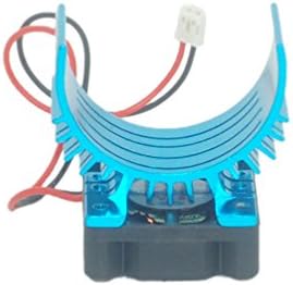 Aluminum Motor Heatsink with 5v Cooling Fan for 1/10 RC Car 540 3650 Size Motor(Blue)