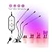 Produktbild DBSCD Pflanzenwachstumslampe LED Pflanzenlicht Auto EIN/Aus, 4/8/12H Timer Grow Lampe 18W Doppelkopf Gartenbaulampen 360 ° Verstellbarer Schwanenhals, B