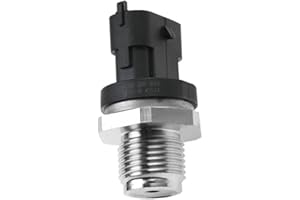 Baceyong Fuel Rail Pressure Sensor, Suitable for Multiple Vehicles, 3 Pin, Black, Silver, 0 - 200 bar, Flange Mount, Electrical Signal, Automotive, 1* Sensor