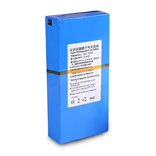 Midore Super wiederaufladbare tragbar Li-on Batterie DC12V 12000mAh + EU Stecker - 2