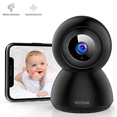 Victure 1080P Baby Monitor con Rilevamento del Suono FHD Telecamera Wifi di Sorveglianza Interna con Visione Notturna, Audio Bidirezionale, Monitoraggio del Movimento
