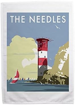 Dave Thompson The Needles Isle of Wight' Print Tea Towel, multicolour, 70 x 46 cm