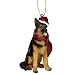 Produktbild Design Toscano Deutscher Schäferhund Festlicher Hund Weihnachtsbaumornament Weihnachtsdeko, Polyresin, vollfarbe, 8 cm