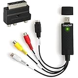AUTOUTLET USB 2.0 VHS à DVD Audio Vidéo Convertisseur Scart à RCA/S-Vidéo Adaptateur Capture Appareil pour Windows XP Win7 Wi