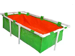 Greeno Biotech Poly Fabric Grow Bags With 2cm Supporting Pvc Pipes - Green, 4ft X 2ft X 1ft