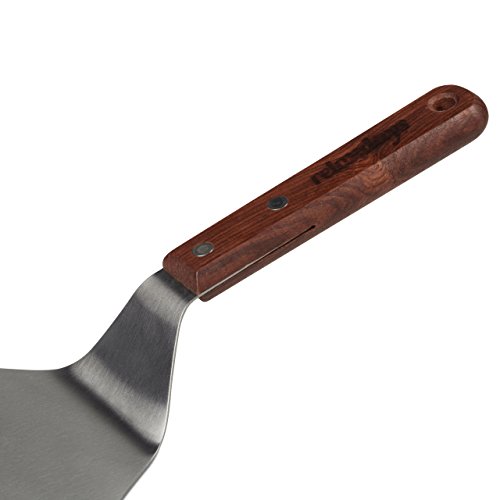 Relaxdays Pizzaheber mit Holzgriff aufhängbar, Schaufelmaß von 18,5 x 16,5 cm zum Herausnehmen von Pizza, Flammkuchen, anthrazit - 3