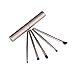 douself® 5PCS Fashion Eyeshadow Brushes Set Makeup Brushes Kit Eye Makeup Tool with Round Tube Case Gold