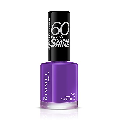 Rimmel London 60 Seconds Super Shine Nail Polish, 562 Pump Up The Purple, 8 ml
