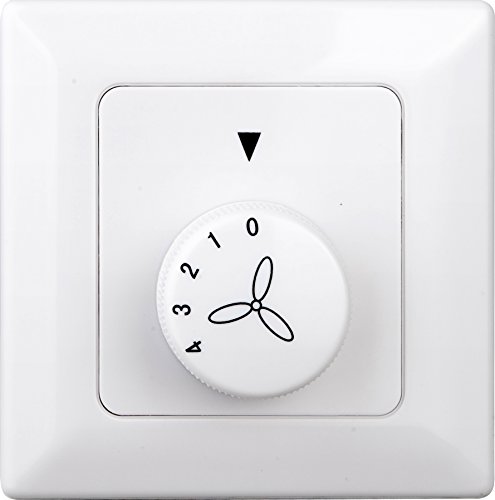 Wandschalter Ventilator 4-Stufen Deckenventilator Kunststoff Geschwindigkeit Globo 0391