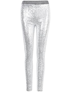 YesFashion Damen Legging Leggins Stretch Hose Hüfthose Strumpfhose Slim Bling