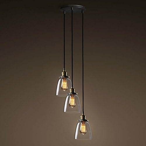 PureLume Vintage Retro Tripple Croche Pendant Hanging Light 40 W Bulbs