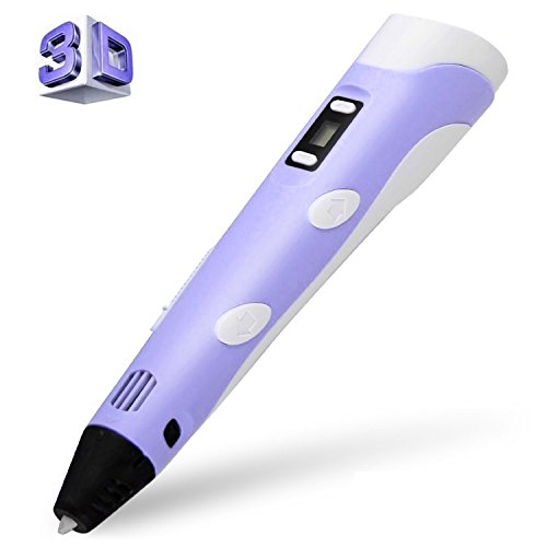 3D Druck Stift, Oxygentle OGP-2 3D Pen mit LCD Temperaturanzeige für 3D Zeichnungen zur Erstellung von dreidimensionalen Zeichnungen, Kunstwerken, Modellen, uvm. von Hand. Kompatibel mit 1,75 mm ABS und PLA Filament