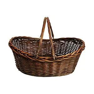 Wald Imports Brown Willow 13.5 Decorative Storage Basket