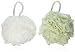 Jmkcoz 2pcs Bath Shower Sponge Puff Loofah Soft Shower Ball Bath Towel Light Green White by Jmkcoz