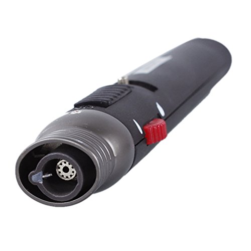 A-szcxtop Feuerzeug Jet Flame, mit Butangas, nachfüllbar, auch als Taschenlampe, zum Schweißen / Löten nutzbar - 5