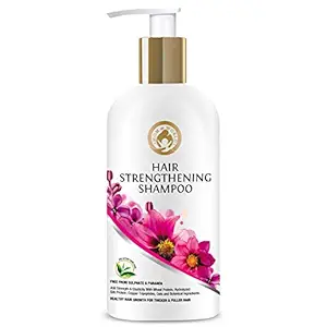 Mom & World Hair Strengthening Shampoo - Protein Shampoo For Thicker and Fuller Hair (No Sls, Paraben or Silicon), 300 ml (MOMWLD14)