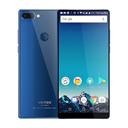 Vernee MIX 2 4G Smartphone, Android 7.0 6 Pollici 18:9 FHD+ Schermo Intero MT6757 Octa-core 4G RAM 64G ROM, Doppie Fotocamere Posteriori 13 MP + 5MP Fotocamera Frontale 8MP, 4200mA Batteria, Impronta Digitale (Blau)