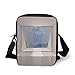 Produktbild White Decor,Lounge Futuristic Minimalist Design with Bay Shore Ocean Sea View Photo,White and Sky Blue Print Kids Crossbody Messenger Bag Purse