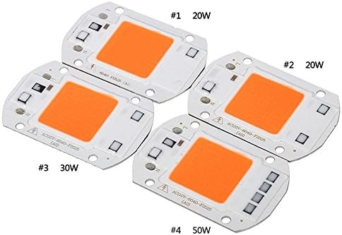 1pcs 220V COB LED Chip Phyto Lamp Full Spectrum 20W 30W 50W LED Diode Grow Lights Fitolampy For Seedlings Indoor (20W)