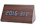Produktbild Dekorative Tischuhren Control Sensing Alarm Temp Dual-Display Elektronische LED-Uhr Vintage Wooden Digital Wecker , 5