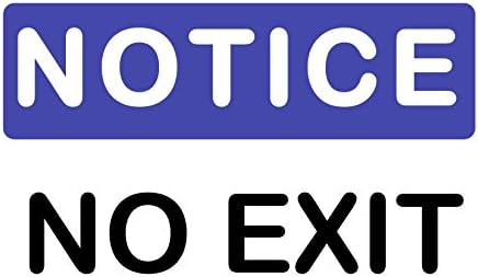 Metal Aluminium Business Signs 2 Office Door Plaques Factory Company House Wall by MegSub (Notice_No_Exit)