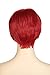 S-noilite® Fashion Short Full Wig Heat Resistant Synthetic Hair Wigs for Women (Croped Style, Dark Red)