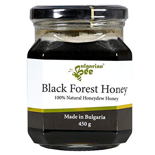 450 g Gotas de Miel, Miellada Negro Miel, Naturaleza de Montaña Virgen bosque, Certificado sin antibióticos, sin azúcar, sin calentar, sin pasteurizar, crudo, miel real BulgarianBee®