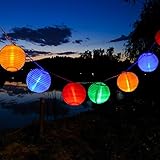 【 LED Guirnalda de Luces】: Consta de 20 Linterna y luces LED a prueba de agua en un cable de 6 m, ideal para celebraciones navideñas, fiestas, bodas y cumpleaños.