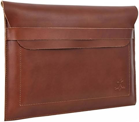 GustiTablet Notebook Case for Apple MacBook Air 13" Case Gusti Leder tech Genuine Leather Holder Protective Vintage Unisex Accessory Rich Brown MacAir13-2-20-17