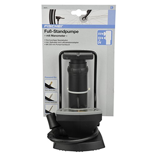 Fischer Fuß-Standpumpe Manometer inklusive Adapter, 85575 - 2