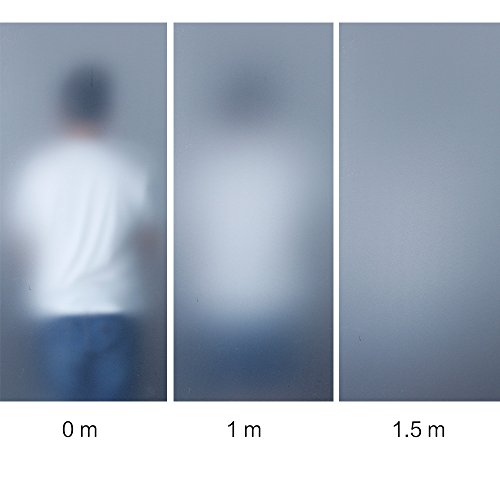 Rovtop 90*200cm Fensterfolie Sichtschutzfolie Glasdekorfolie Selbstklebend Fensterfolie Milchglasfolie - 4